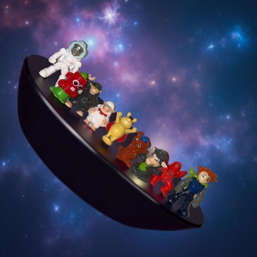 Lot of Kinder Suprise Toys Astronaut Sheep Monkey Ladybug Mini Figures B23